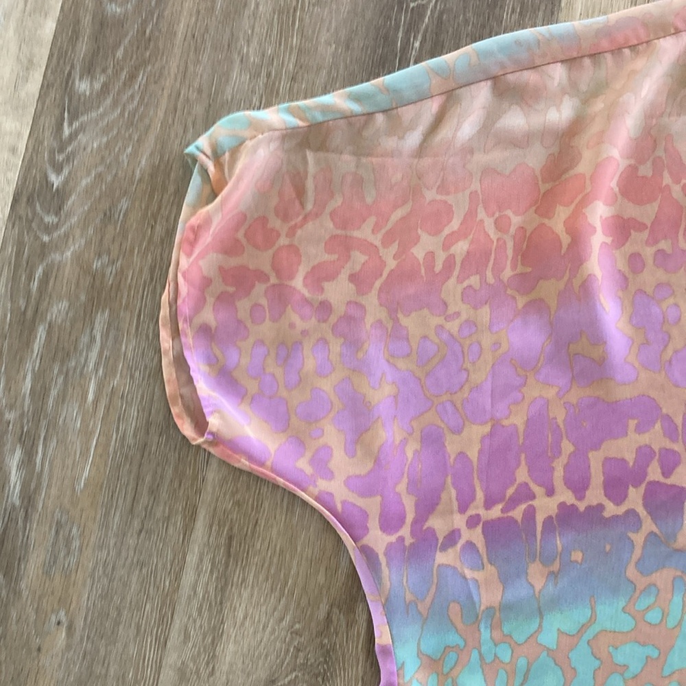 Pastel Cheetah Show Me Your Mumu Sheer Tunic - Picture 3 of 4